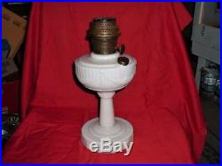 Antique Aladdin Lincoln Drape Alacite Glass Lamp Oil Kero Type B Burner Spreader