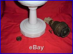 Antique Aladdin Lincoln Drape Alacite Glass Lamp Oil Kero Type B Burner Spreader