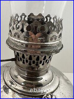 Antique Aladdin Mantle Lamp Company No 6 Oil Lamp With Globe Made In Chicago