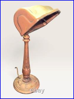 Antique Aladdin Model 0715 Copper Banker Desk Lamp Heavy Cast Base Piano Antique Aladdin Model 0715 Copper Banker Desk Lamp Heavy Cast Base Piano