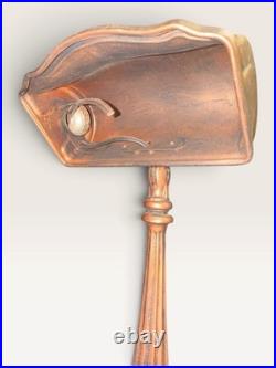 Antique Aladdin Model 0715 Copper Banker Desk Lamp Heavy Cast Base Piano