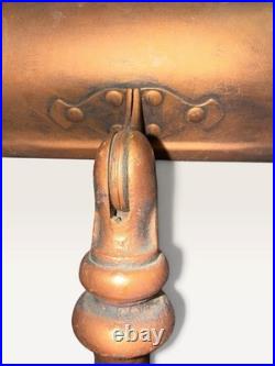 Antique Aladdin Model 0715 Copper Banker Desk Lamp Heavy Cast Base Piano