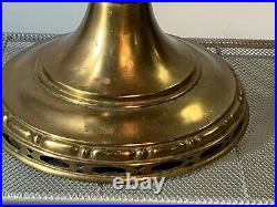 Antique Aladdin Model 11 Brass Table Kerosene Oil Lamp With Original Chimney (EY)