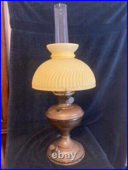 Antique Aladdin Model #11 Kerosene Lamp Brass Base with Shade/Burner 1922-1928