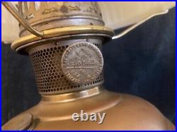 Antique Aladdin Model #11 Kerosene Lamp Brass Base with Shade/Burner 1922-1928