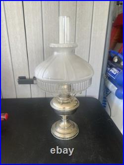 Antique Aladdin Model 11 Lamp W Shade & Chimney