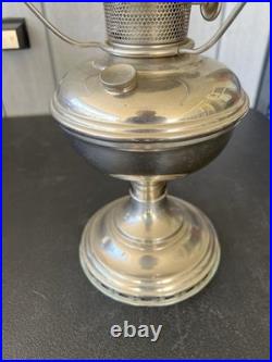 Antique Aladdin Model 11 Lamp W Shade & Chimney