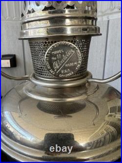Antique Aladdin Model 11 Lamp W Shade & Chimney