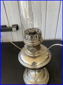 Antique Aladdin Model 11 Lamp W Shade & Chimney