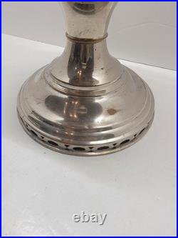 Antique Aladdin Model # 11 Nickel Kerosene oil Lamp with chimney & bracket USA