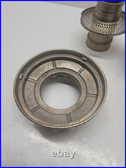 Antique Aladdin Model # 11 Nickel Kerosene oil Lamp with chimney & bracket USA