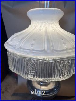 Antique Aladdin Model 11 Nickel Plated Lamp W Shade & Chimney Electrified Antique Aladdin Model 11 Nickel Plated Lamp W Shade & Chimney Electrified