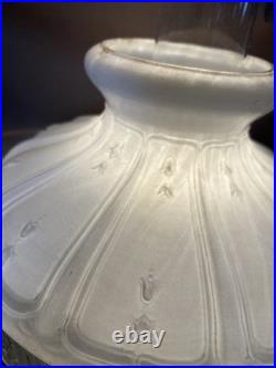 Antique Aladdin Model 11 Nickel Plated Lamp W Shade & Chimney Electrified