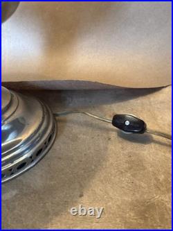 Antique Aladdin Model 11 Nickel Plated Lamp W Shade & Chimney Electrified Antique Aladdin Model 11 Nickel Plated Lamp W Shade & Chimney Electrified