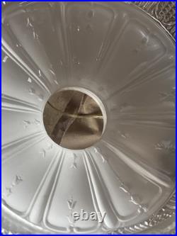 Antique Aladdin Model 11 Nickel Plated Lamp W Shade & Chimney Electrified