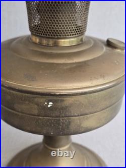 Antique Aladdin Model 12 Brass Oil Lamp Opaline Glass Shade Chimney England