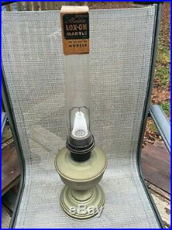 Antique Aladdin Model 12 Burner Kerosene Oil Lamp With Chimney