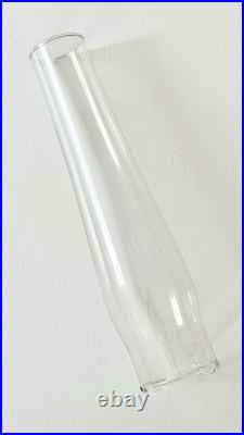 Antique Aladdin Model 12 Nickel Pedestal Oil Lamp Burner & Glass Chimney-Read