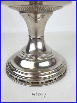 Antique Aladdin Model 12 Nickel Plated Oil Lamp Base withBurner Kerosene Nice Cond