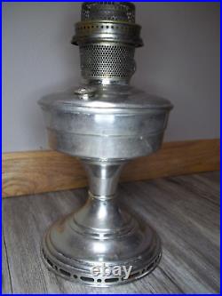 Antique Aladdin Model 12 Nickel plated Kerosene lamp working condition Z32