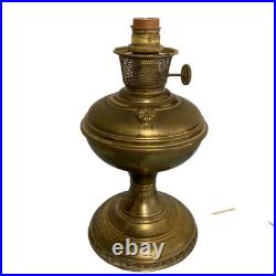 Antique Aladdin Model 6 Brass Mantle Oil Lamp Electrified Works