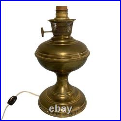 Antique Aladdin Model 6 Brass Mantle Oil Lamp Electrified Works