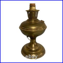 Antique Aladdin Model 6 Brass Mantle Oil Lamp Electrified Works