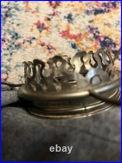Antique Aladdin Model 6 Kerosene Lamp with Milk Glass Shade and Chimney