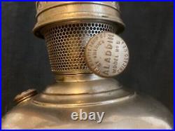 Antique Aladdin Model #6 Kerosene Nickel Lamp Base with Burner 1914-1917