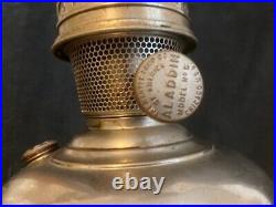 Antique Aladdin Model #6 Nickel Kerosene Lamp with Burner 1914-1917