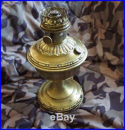 Antique Aladdin Model 7 Brass Kerosene Table Lamp with Complete Model 11 Burner