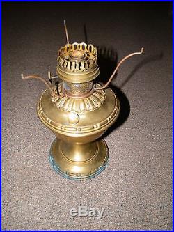 Antique Aladdin Model 7 Brass Oil Lamp Base no shade 1917 1919 Kerosene Light