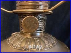 Antique Aladdin Model #7 Kerosene Lamp Ornate Bronze Base with Burner/1917-1919