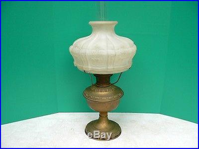 Antique Aladdin Model 7 Kerosene Oil Lamp w 401 glass shade