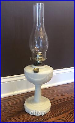 Antique Aladdin Model B Alacite Lincoln Kerosene Electrified Table Lamp
