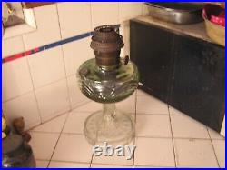 Antique Aladdin Model B Clear Pedestal Glass Kerosene Lamp Nu-Type