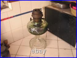 Antique Aladdin Model B Clear Pedestal Glass Kerosene Lamp Nu-Type