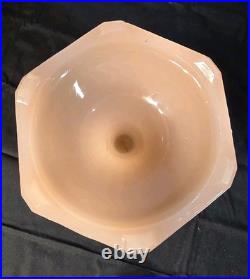 Antique Aladdin Model B Corinthian kerosene lamp in rose moonstone glass