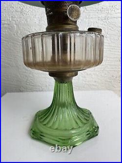Antique Aladdin Model B Green Base Kerosene Oil Lamp