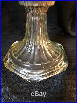 Antique Aladdin Model B Oil Lamp Clear Crystal