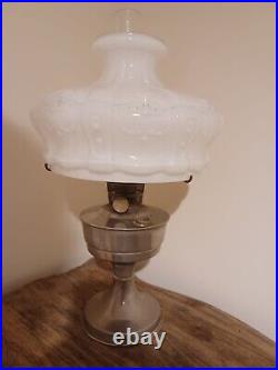 Antique Aladdin Model B Oil Lamp with Original 401 and Clear Chimney