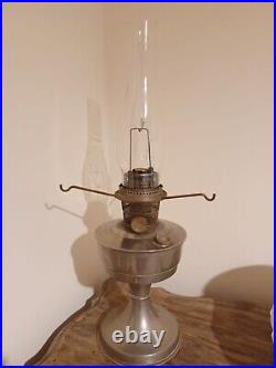 Antique Aladdin Model B Oil Lamp with Original 401 and Clear Chimney