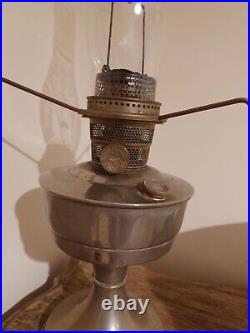 Antique Aladdin Model B Oil Lamp with Original 401 and Clear Chimney