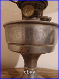 Antique Aladdin Model B Oil Lamp with Original 401 and Clear Chimney