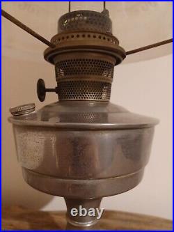 Antique Aladdin Model B Oil Lamp with Original 401 and Clear Chimney