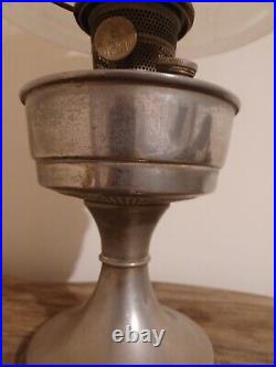 Antique Aladdin Model B Oil Lamp with Original 401 and Clear Chimney