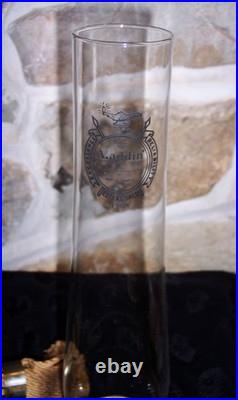 Antique Aladdin Model B Tall Lincoln Drape Clambroth Glass Oil Lamp Original