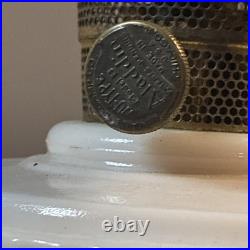 Antique Aladdin Model B Tall Lincoln Drape White Milk glass Oil Lamp Original