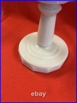 Antique Aladdin Model B Tall Lincoln Drape White Milk glass Oil Lamp Original