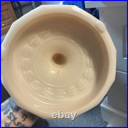 Antique Aladdin Model B Tall Lincoln Drape White Milk glass Oil Lamp Original